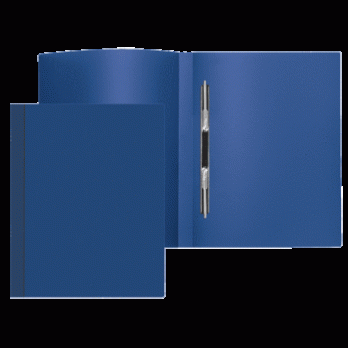 Папка с пружинным скоросшивателем А4 Attomex синяя, пластик-0,5мм  3111402