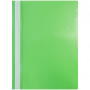 Папка-скоросшиватель А4 OfficeSpace зеленая, пластик-0,12мм, с прозр. верхом  Fms16-3_11691/240674