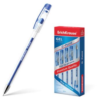 Ручка гелевая синяя Erich Krause "G-Point" 0,38(0,25)мм  ЕК17627