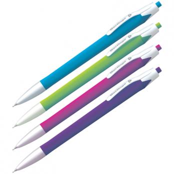 Ручка шариковая автоматическая синяя Berlingo "Triangle"0,7(0,35)мм, 3-х гр.корп.  CBm_70732  206171