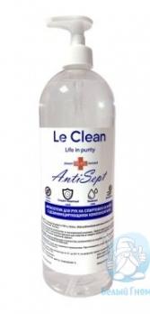 Антисептик-гель 1000мл Le Clean ANTISEPT с дозатором, на спиртовой основе  LC-G1000SD