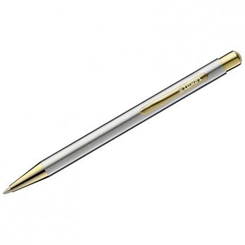 Ручка подарочная шариковая автоматическая синяя Luxor "Nova" 1,0мм, хром/золото  8235  239845