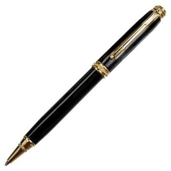 Ручка подарочная шариковая поворотная синяя Galant "Black" 0,7мм, в футляре  140405