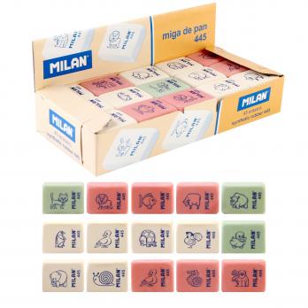 Ластик Milan "445" 31х23х9мм, прямоугольный, ассорти с рисунком  CMM445 1032903