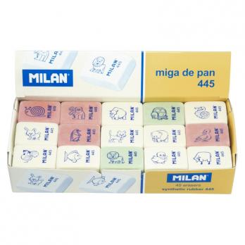 Ластик Milan "445" 31х23х9мм, прямоугольный, ассорти с рисунком  CMM445 1032903