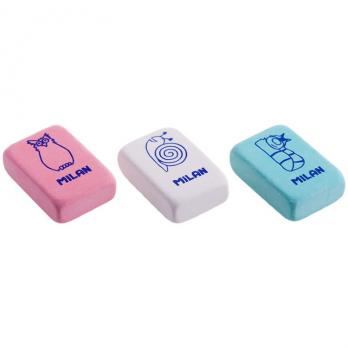 Ластик Milan "460" 31х23х7мм, прямоугольный, ассорти с рисунком  CNM460  1032904