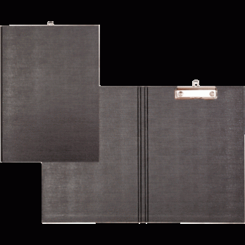 Папка-планшет А4 deVente черная, с верхним прижимом, картон=2мм, ПВХ  3034708