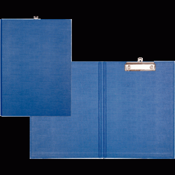 Папка-планшет А4 deVente синяя, с верхним прижимом, картон, ПВХ  3034707