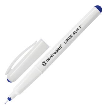Ручка капиллярная синяя Centropen "Liner" 0,8(0,3)мм, 3-х гранный корпус 2 4611 0106  079438