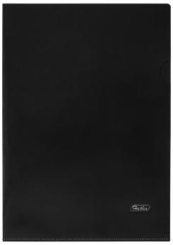 Папка-уголок А4 Hatber 180мкм непрозрачная черная AG4_00101