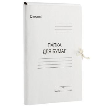 Папка с завязками А4 немелованный картон 440г/м2 Brauberg 110926