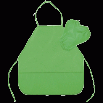 Фартук для труда 45х54см (М) deVente с нарукавниками, зеленый, 3 кармана  7042000
