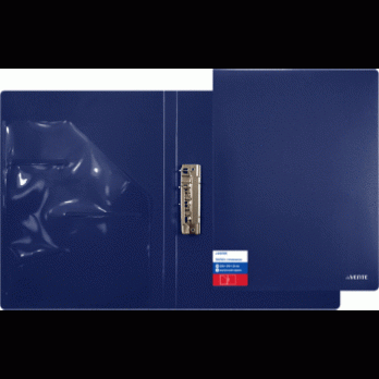 Папка с боковым прижимом А4 deVente "Герб" т-синяя, с внутр. карманом, пластик-650мкм  3110100