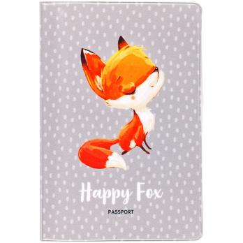 Обложка для паспорта MESHU "Happy Fox" ПВХ, 2 кармана